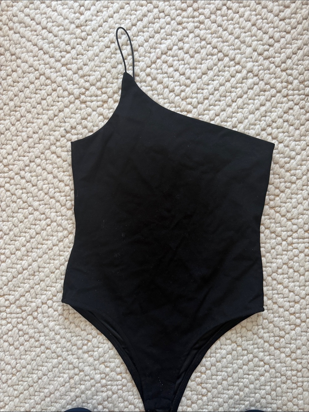 Adika Black One-Shoulder Bodysuit